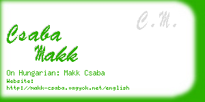 csaba makk business card